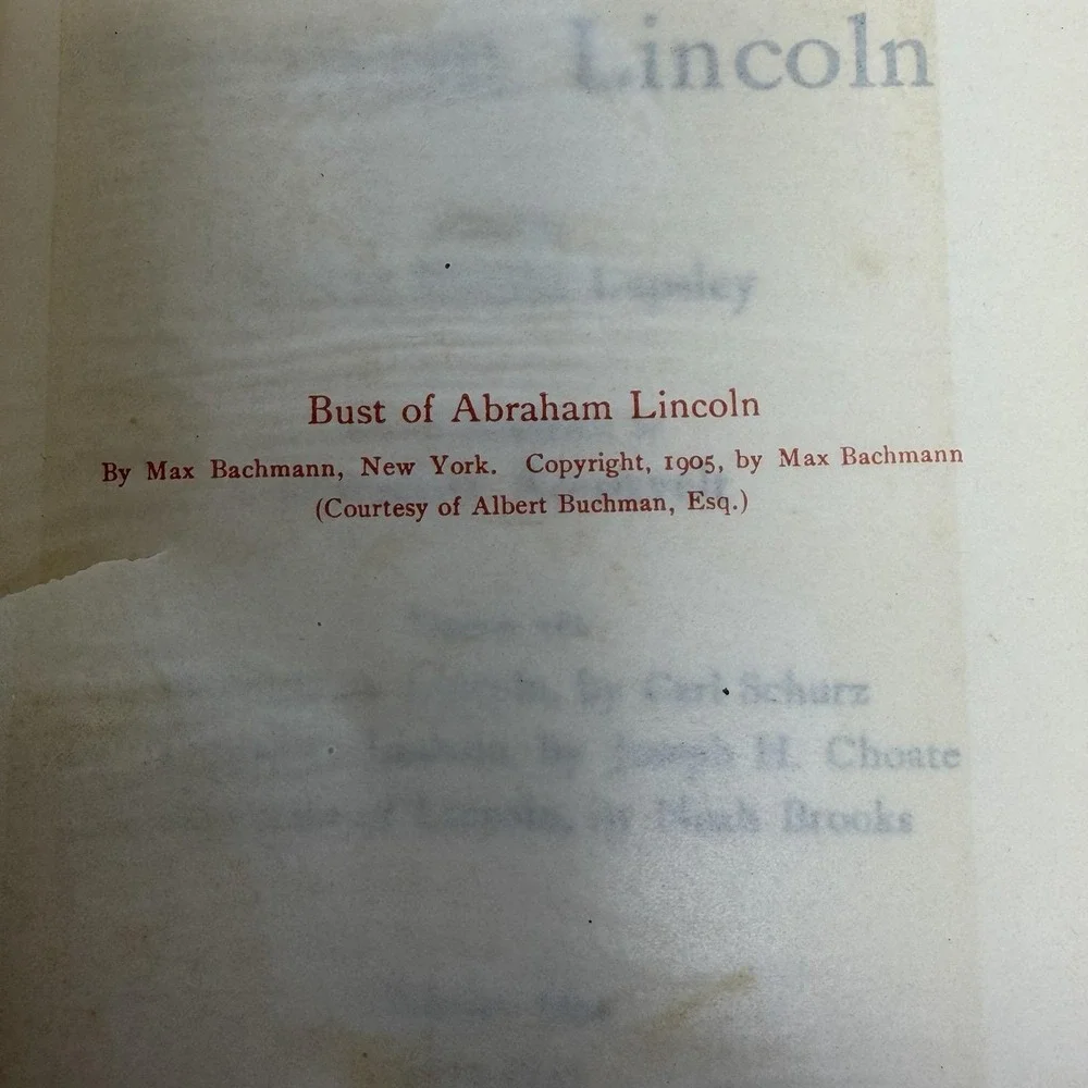 The Writings of Abraham Lincoln Vol 1, 1923, Constitutional Ed. GP Putnam's Sons
